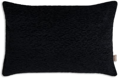Knit Factory Evita Sierkussen - Rechthoekig kussen - Kussen woonkamer - Bank kussen - Decoratie kussen - Modern - Zwart - 60x40 cm - Kussenhoes inclusief kussenvulling