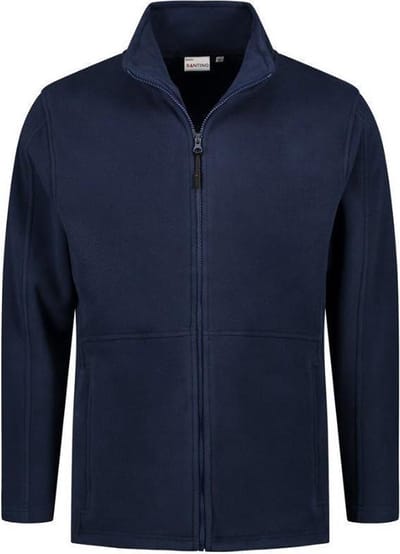 Santino Bormio Fleecejack lange mouwen +Rits - Geen bedrukking - Marine - L