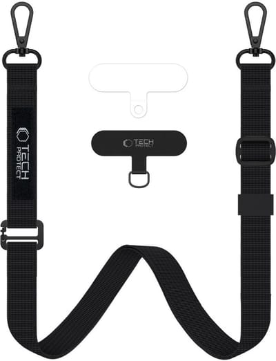 Tech-Protect C65 Rope Crossbody Leash - Black