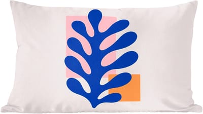 Sierkussens - Kussentjes Woonkamer - 60x40 cm - Abstract - Blad - Blauw - Rechthoeken