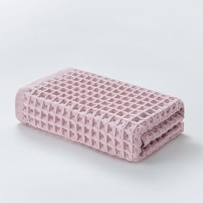 Pure Katoen Wafel Japanse Stijl Handdoek Effen Katoen Gezichtshanddoek Absorbeert Water en Makkelijk te Drogen Volwassen Handdoek Duurzaam Duurzaam 34*74