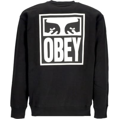 Eyes Icon Crew Premium Fleece herensweatshirt met ronde hals zwart