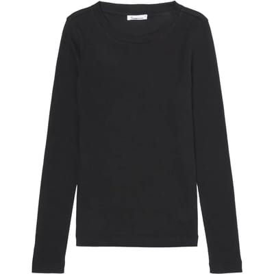 Geribd dames-T-shirt met lange mouwen KnowledgeCotton Apparel