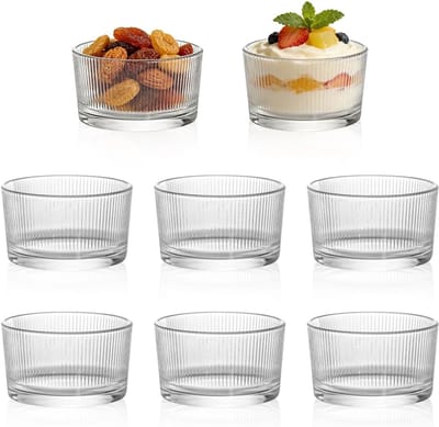 Dessertglazen - IJs bowls - Nagerechten serveren - Vaatwasserbestendig - 200 ml - Transparant