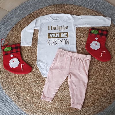 Rompertje baby met tekst Baby cadeau Kerstpakje - Kerst Romper - Kerstoutfit tekst mijn eerste kerstmis pakje jongen meisje baby kleding kerst Kerstkleding kerstpakje aankondiging bekendmaking zwangerschap cadeau voor de liefste aanstaande