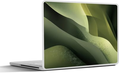 Laptop sticker - 11.6 inch - Gaming - Golven - Abstract - Heuvels - Groen - 30x21cm - Laptopstickers - Laptop skin - Cover
