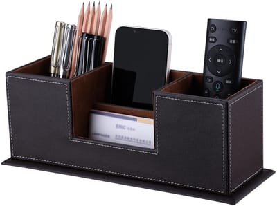 Dailygoods- Bureau-Organizer Houten Constructie - Bureau-Organizer met Compartimenten - Bureau-Organizer Multifunctioneel - Bureau-Organizer Zacht Flanel - Bureau-Organizer Duurzaam - Bureau-Organizer voor Thuis en Kantoor - Bureauhouder