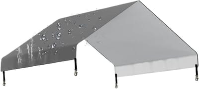 Kippenhok Afdekzeil - Waterdichte Overkapping - Buiten Beschermen - UV-bestendig Materiaal - 145 x 110 cm - Grijs
