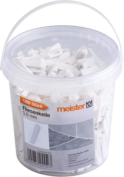Tegelwiggen Set - Tegelaccessoires Leggen - Gelijkmatige Voegen Creëren - 1200 Stuks Robuust - 5 mm Breed - Wit