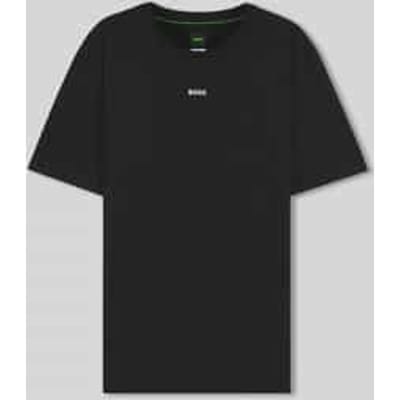Slim Fit sport-t-shirt met labelprint model 'TS_Active'