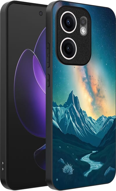 Smartphonica Telefoonhoesje Geschikt voor Oppo Reno 13F met Sterrenhemel Opdruk - TPU Backcover Case With Space And Milkyway Design geschikt voor Oppo Reno 13F
