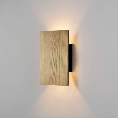 Vintage Houten Wandlamp met Schakelaar – Industrieel Design – LED 8W Warm Wit – Binnen