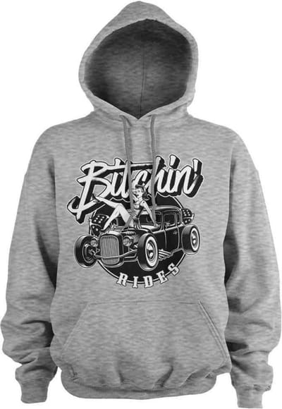 Bitchin' Rides Hoodie/trui -S- Hot Rod Hot Girls Grijs