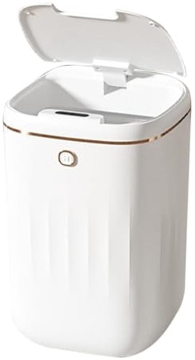MTTproducts - Contactloze Prullenbak - Sensor Prullenbak - Duurzaam en Waterdicht - Wit - 20L - Geschikt voor Keuken en Badkamer - Modern Design