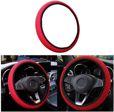Dailygoods- Autostuurhoes Antislip - Elastische Stuurhoes - Hittebestendig - Ademend Microvezel - Diameter 37-38 cm - Comfortabel en Warm