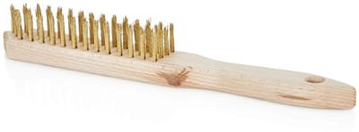 GEKO 4-rijen staalborstel - roestverwijdering - ergonomische houten greep