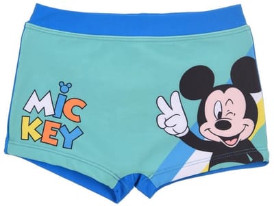Mickey Mouse Zwemboxer - Maat 86 - Groen met blauw - strak model - Zwembroek