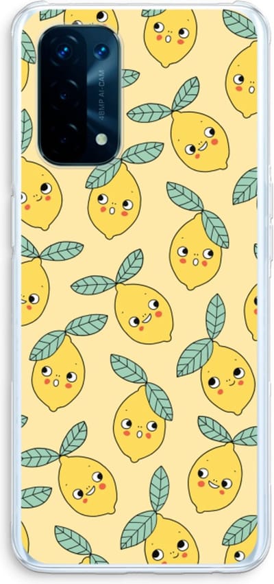 Case Company® - Hoesje geschikt voor Oppo A74 5G hoesje - Citroenen - Soft Cover Telefoonhoesje - Bescherming aan alle Kanten en Schermrand