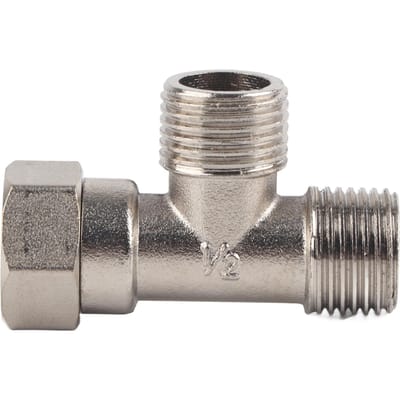Raccord en T à filetage mâle/femelle G1/2, adaptateur en T pour tuyau d'eau en acier inoxydable