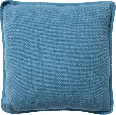 Dutch Decor BOWIE - kussenhoes 45x45 cm - gewassen katoen - Provincial Blue - blauw - met rits - zonder binnenkussen