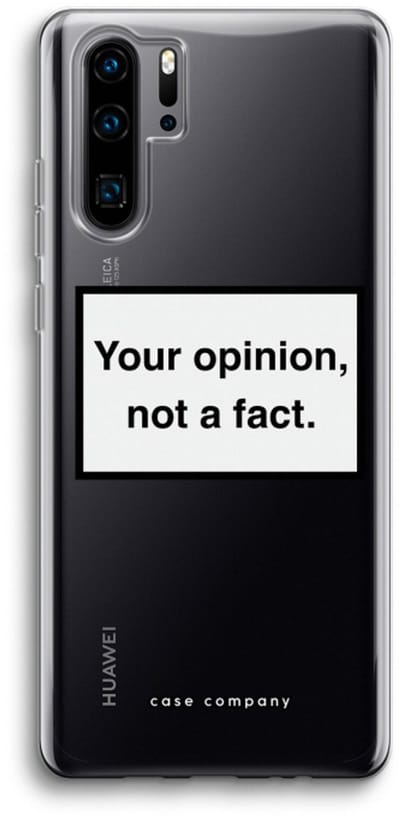 Case Company® - Hoesje geschikt voor Huawei P30 Pro hoesje - Your opinion - Soft Cover Telefoonhoesje - Bescherming aan alle Kanten en Schermrand