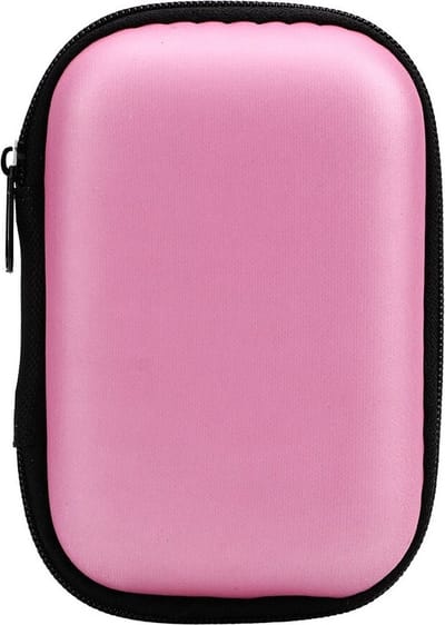Oortjes Zipper Case – Reizen, Vakantie – Opbergtas met Rits – Roze – Opberghoes – Beschermt Oortjes en Accessoires – Compact en Draagbaar – Reizen en Dagelijks Gebruik – Stijlvol Design