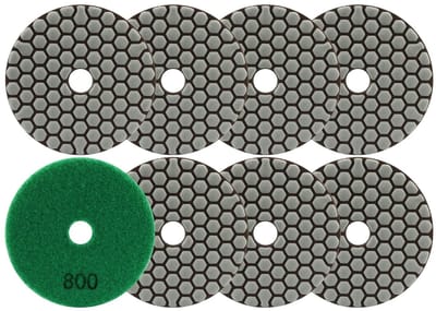 Diamant Polijstschijven - Schuurpads Set - Steen Bewerken - 800 Korrel Fijn - 100mm Diameter