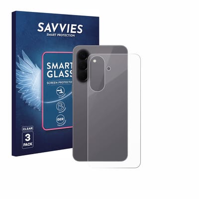 3 Stuks Savvies Screenprotector - geschikt voor Samsung Galaxy A57 5G (Achterkant) - beschermfolie glas transparant