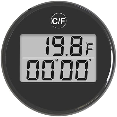 Temperatuurmeter Ijsbad - Watertemperatuurmeter Timer - Herstel Meten - Waterdicht Drijvend - 8 cm - Zwart