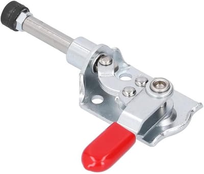 Spanbeugel - Lasapparatuur - RVS - 40 kg - Las Mal - Machinale Bediening - Rood - Duw-Trek Toggleklem Snelontgrendelings Toggleklem Roestvrij Staal 40 kg Houdcapaciteit Las Toggleklem Set Testmal Accessoires voor Machinale Bediening Lassen.