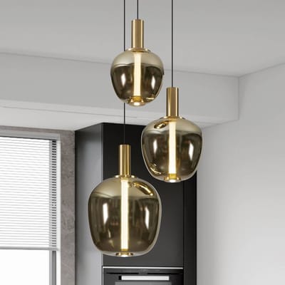 Stars of Light LED hanglamp Fruitera goud Ø45 cm 3-lamps CCT