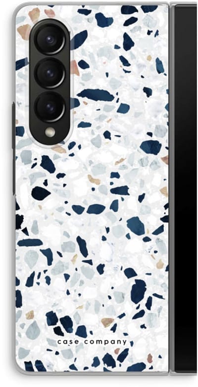 Case Company® - Hoesje geschikt voor Samsung Galaxy Z Fold4 hoesje - Terrazzo N°1 - Soft Cover Telefoonhoesje - Bescherming aan alle Kanten en Schermrand
