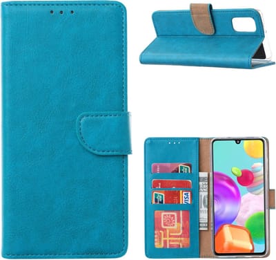 Hoesje geschikt voor Samsung Galaxy A42 book case - cover - portemonnee hoesje - Hoesje geschikt voor Samsung Galaxy A42 hoesje wallet hoes - BLAUW - EPICMOBILE