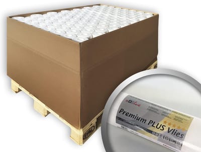 Renovatievlies overschilderbaar 160 g Profhome PremiumVlies PLUS 399-165 reparatie vliesbehang glad wit | 77 rollen 1925 m2