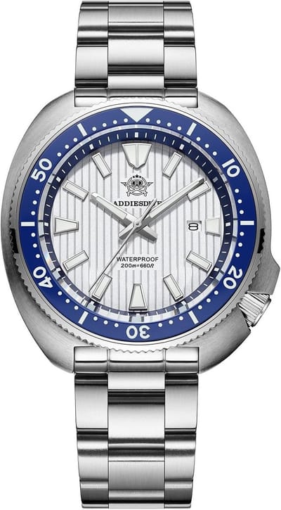 Heren Duikhorloge 200m Waterdicht met Saffierglas en Keramische Lunette - Stoer Quartz Horloge