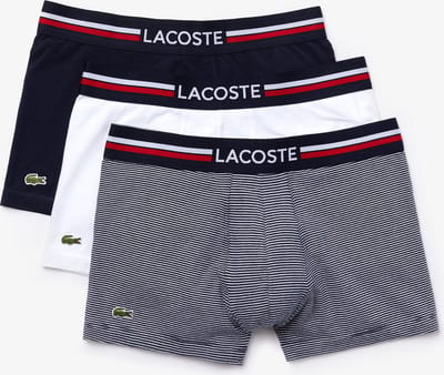 Lacoste Heren 3-pack Short - Navy/Wit/Rood - Maat M