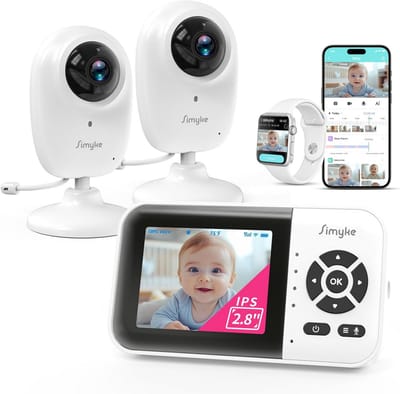 Babyfoon Met Camera - Kindbewaking Systeem - Veilige Kinderkamer - 1080p HD Resolutie - 126 x 114 cm - Wit