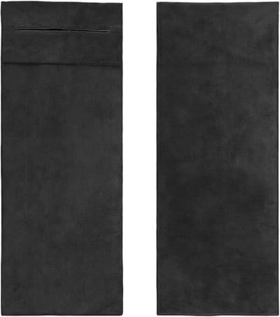 Gym Handdoek - Fitness Handdoek - Zweet Absorberen - Met Ritsvak - 50x120cm - Zwart