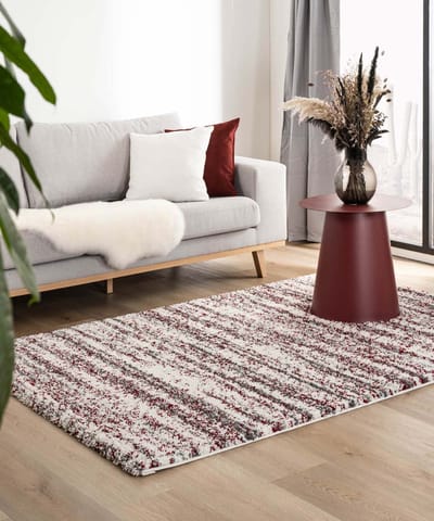 Berber vloerkleed - Artisan Essa grijs/rood 60x110