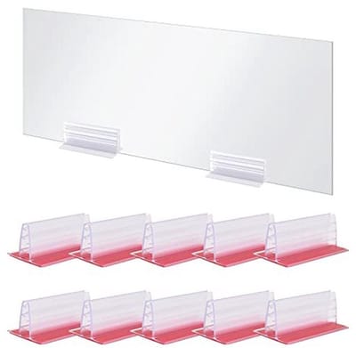Set van 10 Heavy Duty Zelfklevende Paneelhouders voor Acrylplaten - Duurzame Bevestiging voor Informatiekaarten en Prijskaartjes
