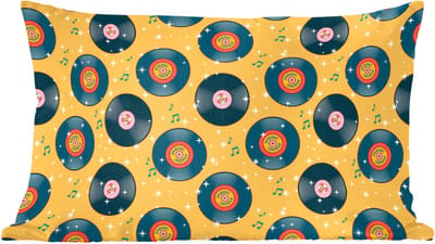 Sierkussens - Kussentjes Woonkamer - 60x40 cm - Muziek - Patroon - Geel