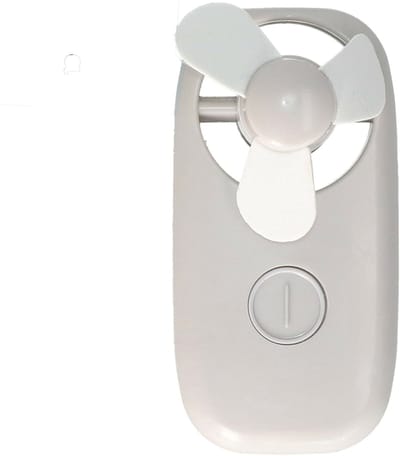 Gerimport Mini ventilator/handventilator - 11 x 6 x 5 cm - Grijs - Verkoeling in zomer