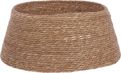 Mica Decorations Kerstboomrok H26 x D58 cm - Kerstboommand - Bruin - Gevlochten Zeegras
