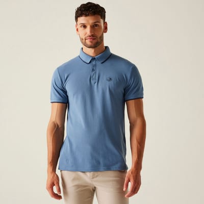 T-shirt Korte Mouwen Hiking Heren Logo Contrasterende Kraag Tadeo