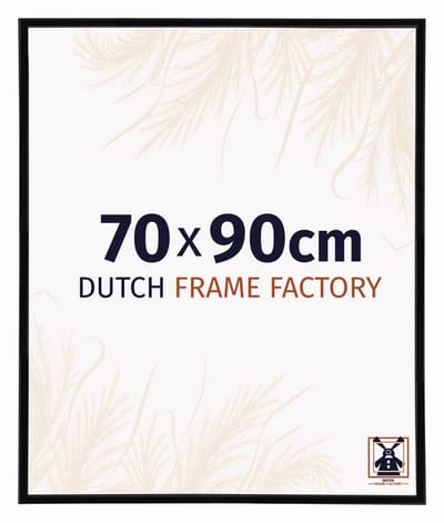 Fotolijst 70x90 cm - Kunststof - Zwart Hoogglans - Angers