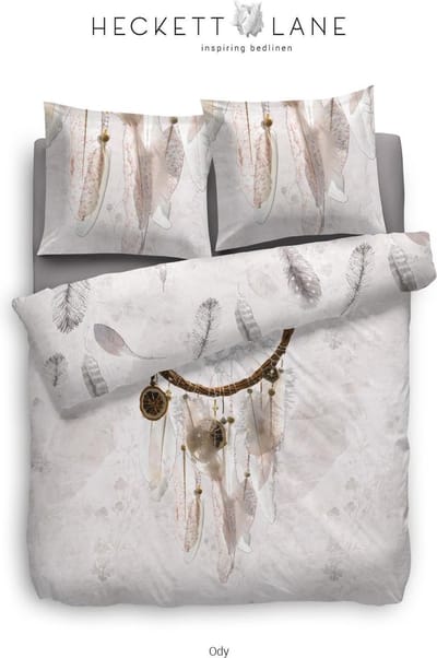 HNL Refined Satin Dekbedovertrek Ody - Eenpersoons - 140x200/220 cm - Wit