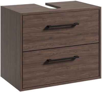 Badplaats Wastafelkast Florence 60 x 35 x 47 cm – Walnoot Bruin – Onderkast met Uitsparing