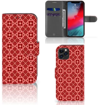 Apple iPhone 11 Pro Telefoon Hoesje Batik Rood