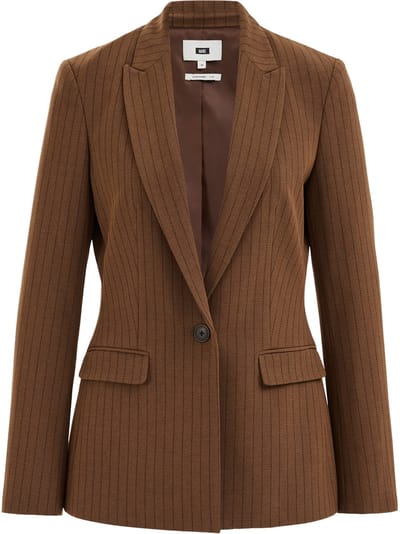 WE Fashion Dames slim fit blazer met streep