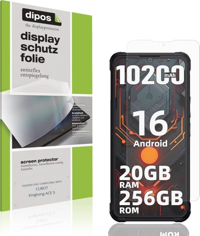 dipos – 4x Matte Beschermfolie geschikt voor CUBOT Kingkong ACE 5 | Krasbestendige & antireflecterende Screenprotector Ultra-Thin